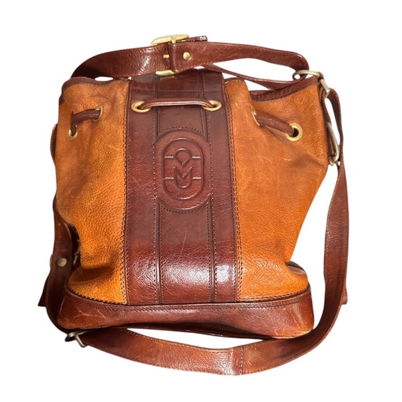 Marino Orlandi Brown and Tan Crossbody shoulder Bag - Picture 2 of 4